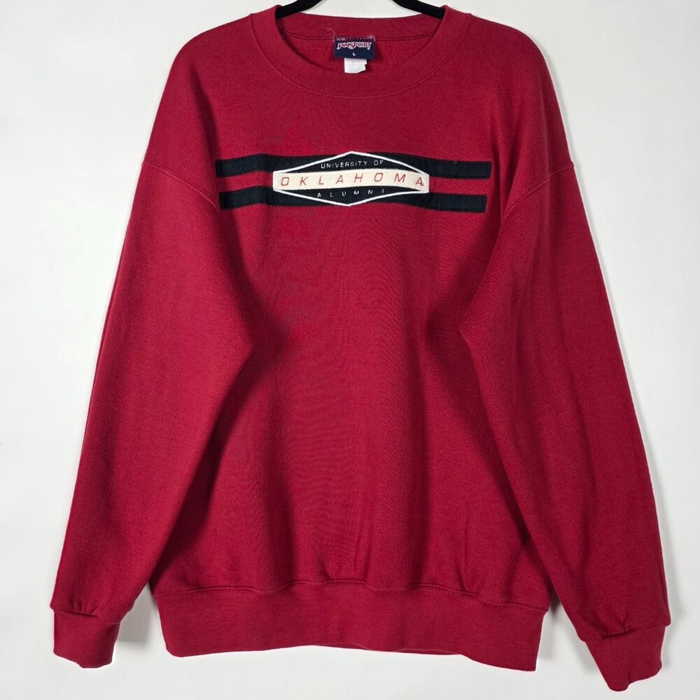 Vintage Jansport University Oklahoma Mens Large Long Sleeve Pullover Sweatshirt